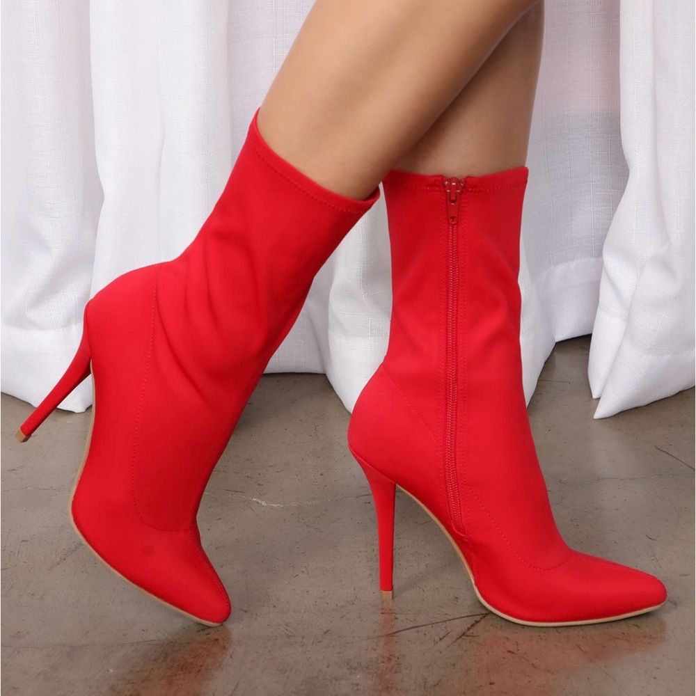 Red Heel Bootie Sz 9